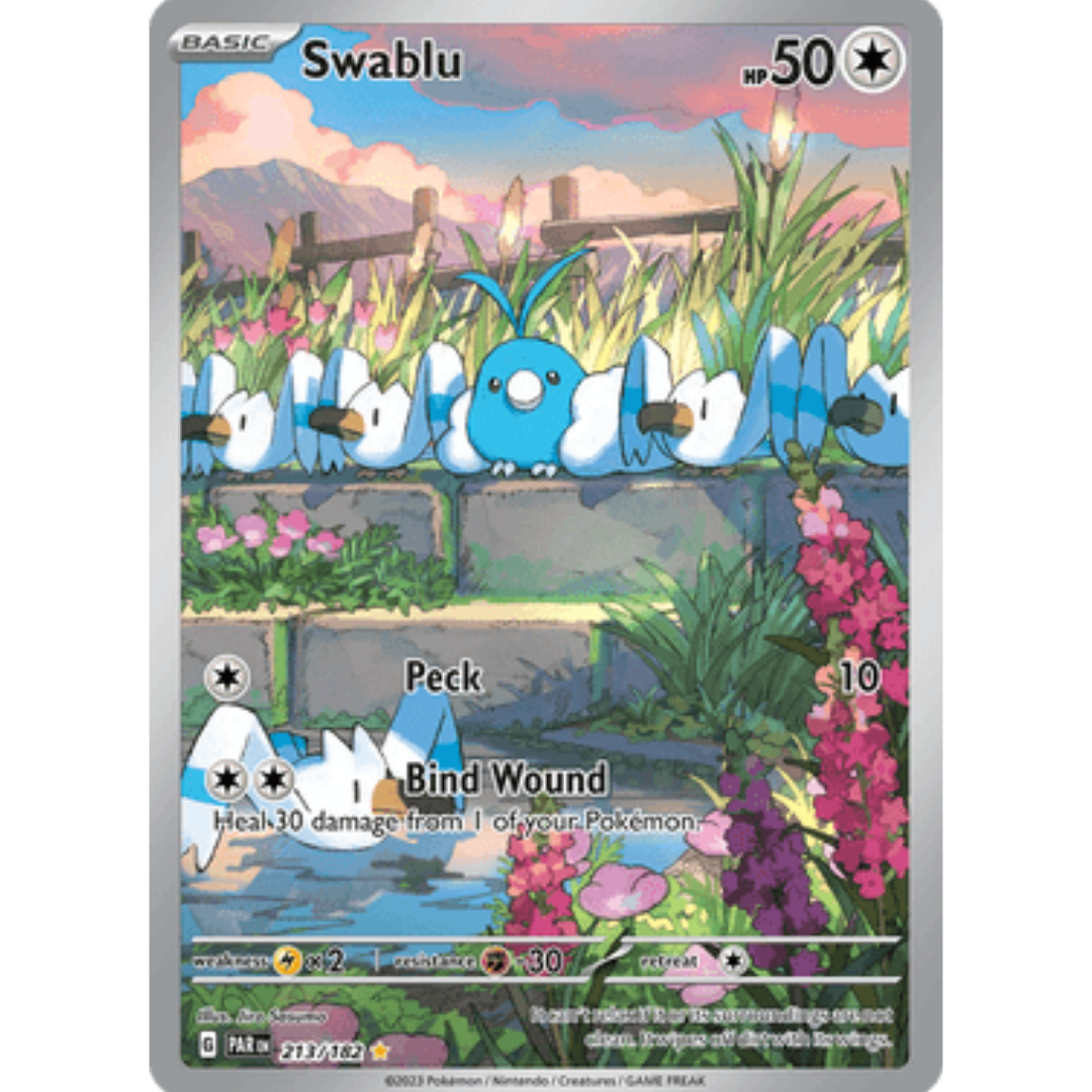 Swablu 213/182  - Holofoil SV04 Paradox Rift - Illustration Rare
