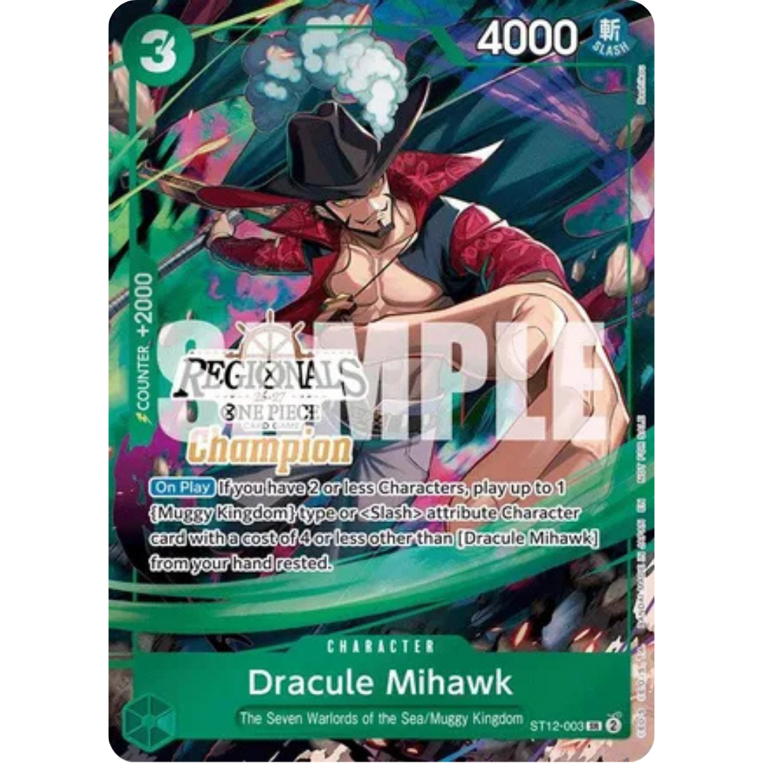 Dracule Mihawk (Regionals Champion Card Set 26-27) (ST12-003) - One Piece Promotion Cards Foil