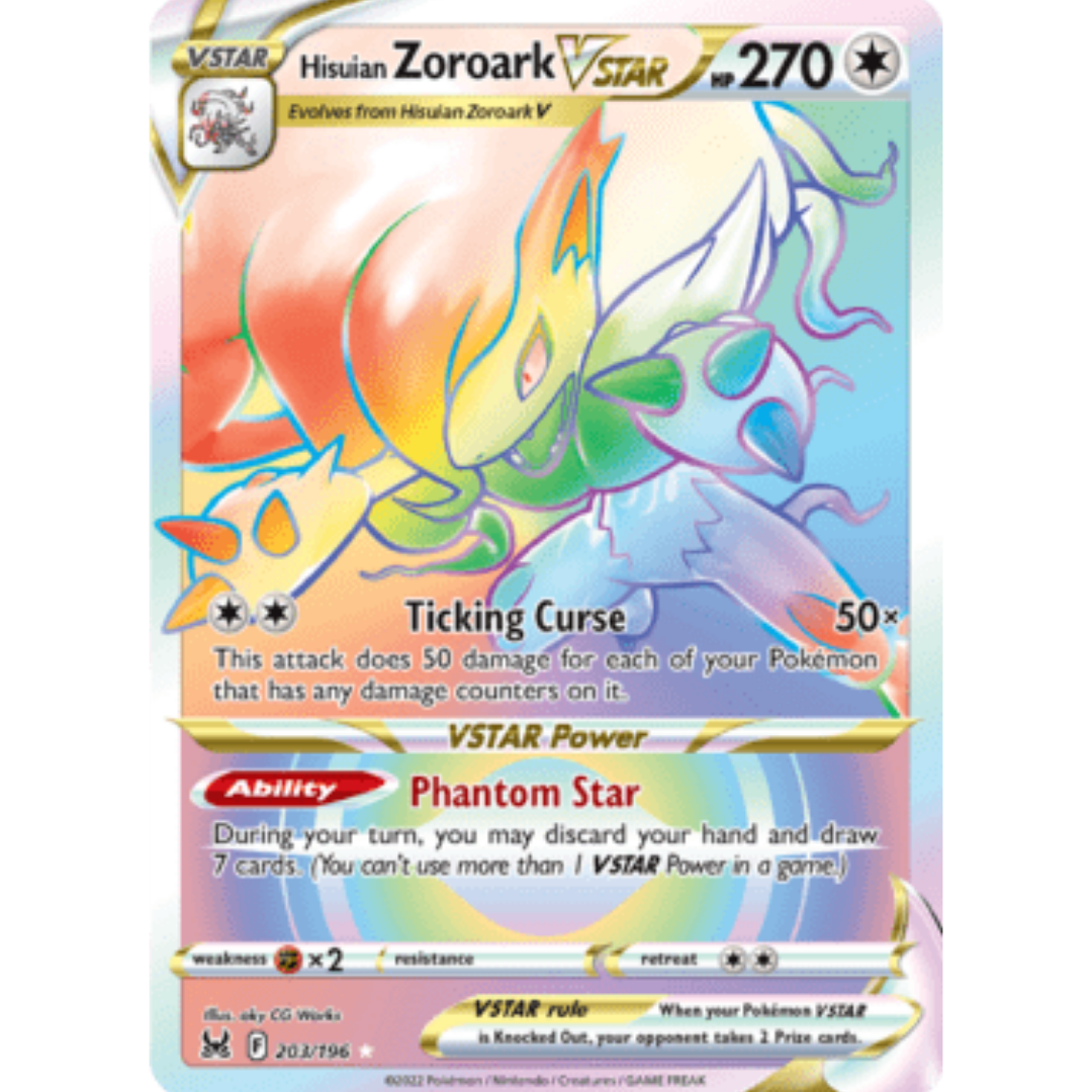 Hisuian Zoroark VSTAR (Secret) 203  - Holofoil SWSH11 Lost Origin - Secret Rare
