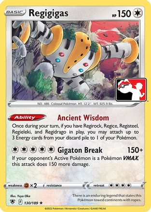 Regigigas/189  - Holofoil Prize Pack Series Cards - Rare