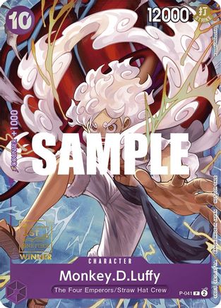 Monkey.D.Luffy (041) (1st Anniversary Tournament) (P-041) - One Piece Promotion Cards Foil