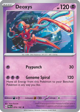 Deoxys 074  - Reverse Holofoil SV04 Paradox Rift - Rare