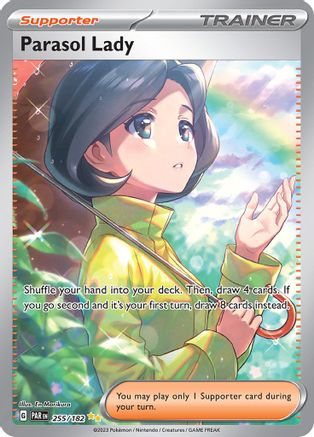 Parasol Lady 255/182  - Holofoil SV04 Paradox Rift - Special Illustration Rare