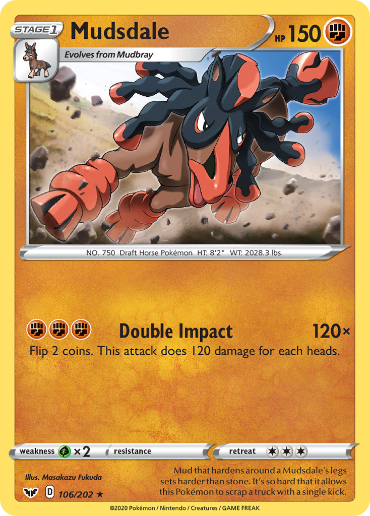 Mudsdale 106/202  SWSH01 Sword & Shield Base Set - Rare