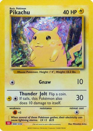 Pikachu 008  - Holofoil Trading Card Game Classic - Classic Collection