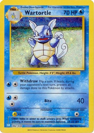 Wartortle 002  - Holofoil Trading Card Game Classic - Classic Collection