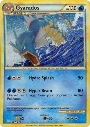 Gyarados 007  - Holofoil Trading Card Game Classic - Classic Collection