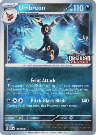 Umbreon (Obsidian Flames Stamped) 130  - Reverse Holofoil Miscellaneous Cards & Products - Promo