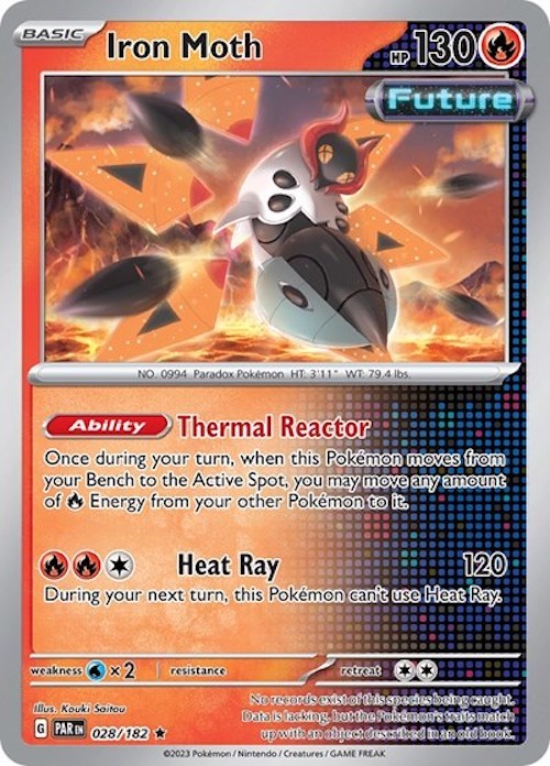 Iron Moth 028/182  - Holofoil Miscellaneous Cards & Products - Rare