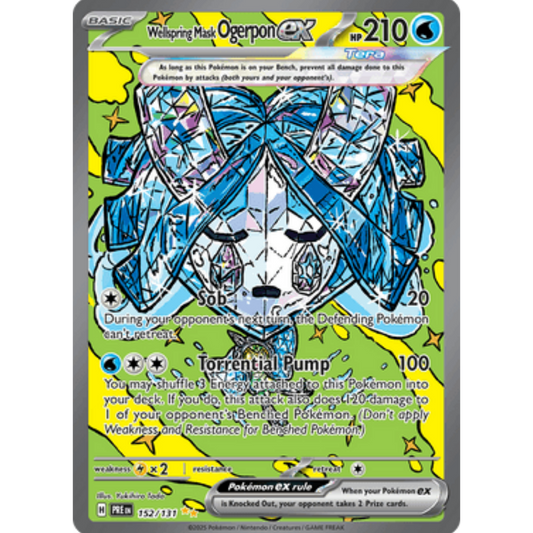 Wellspring Mask Ogerpon ex 152/131  - Holofoil SV Prismatic Evolutions - Special Illustration Rare