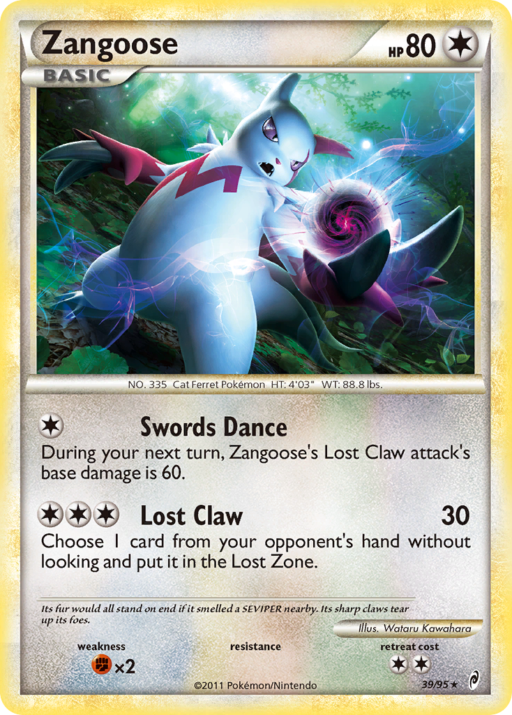 Zangoose  Call of Legends - Rare