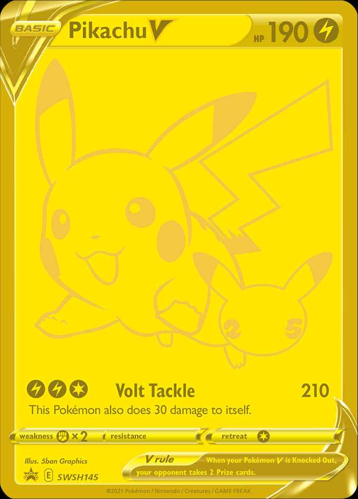 Pikachu V SWSH145  - Holofoil SWSH Sword & Shield Promo Cards - Promo