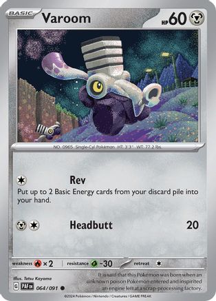 Varoom 064/091  - Reverse Holofoil SV Paldean Fates - Common