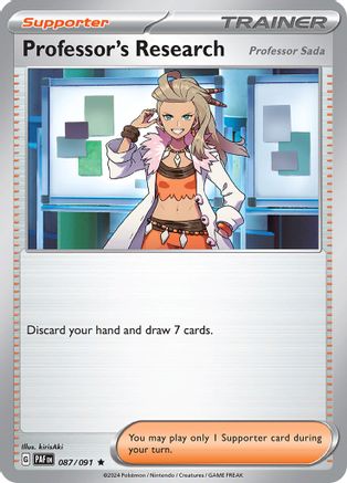 Professor's Research [Professor Sada] 087/091  - Reverse Holofoil SV Paldean Fates - Rare