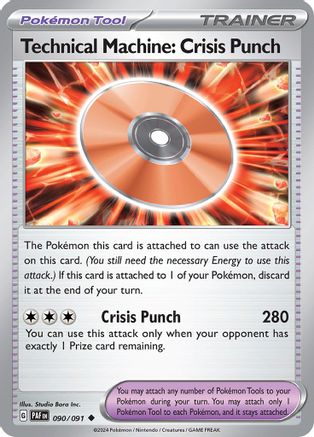 Technical Machine: Crisis Punch 090  SV Paldean Fates - Uncommon