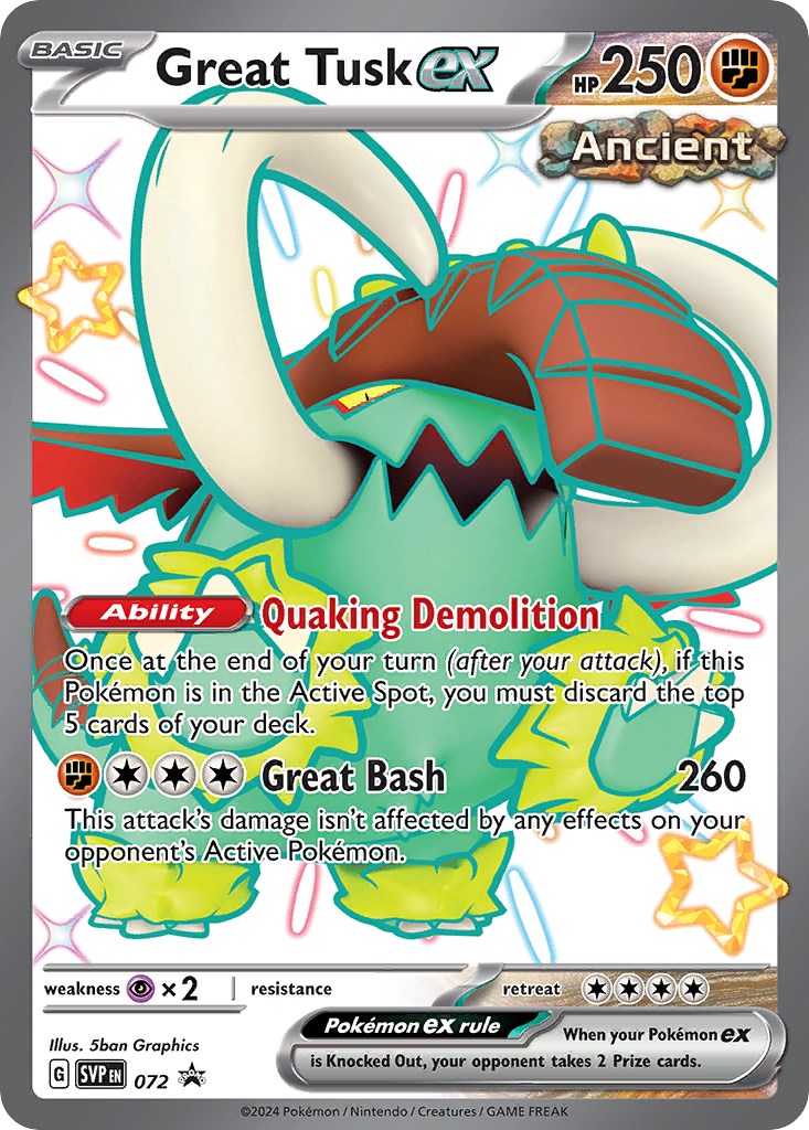 Great Tusk ex 072  - Holofoil SV Scarlet & Violet Promo Cards - Promo