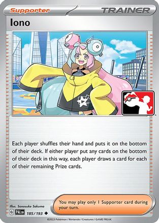 Iono 185  Prize Pack Series Cards - Uncommon