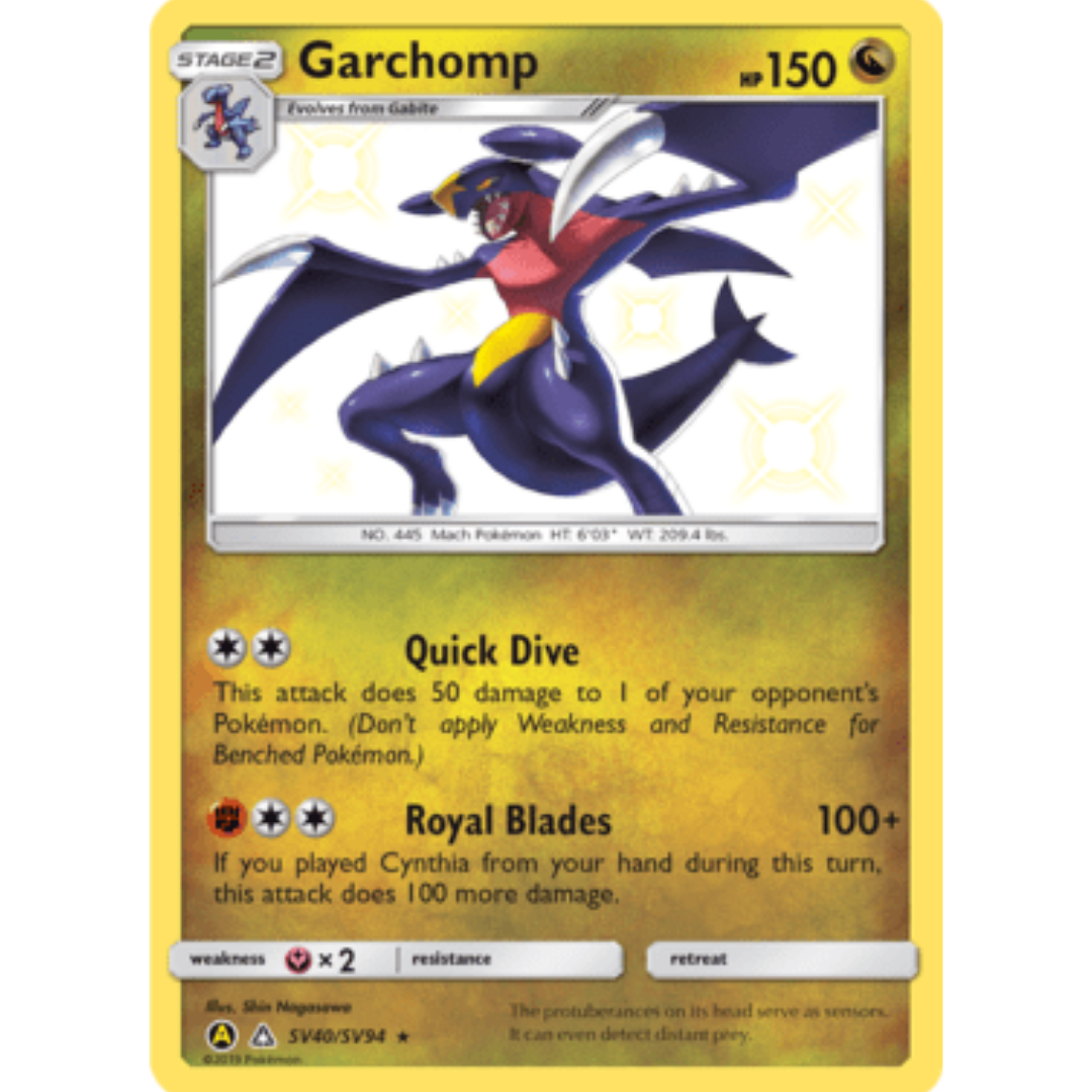 Garchomp SV40  - Holofoil Hidden Fates Shiny Vault - Shiny Holo Rare