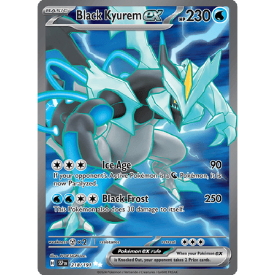 Black Kyurem ex 218/191  - Holofoil SV08 Surging Sparks - Ultra Rare