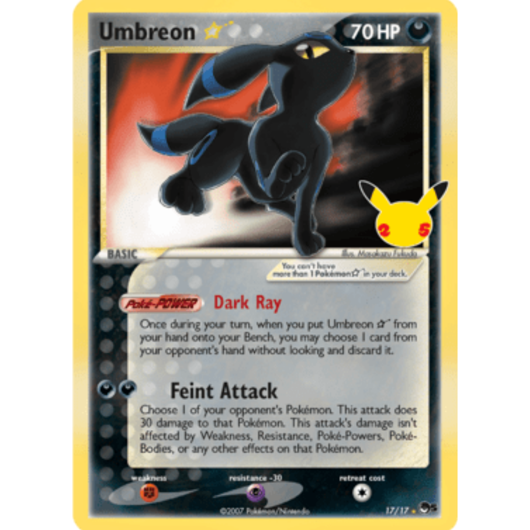 Umbreon Star 017  - Holofoil Celebrations Classic Collection - Classic Collection