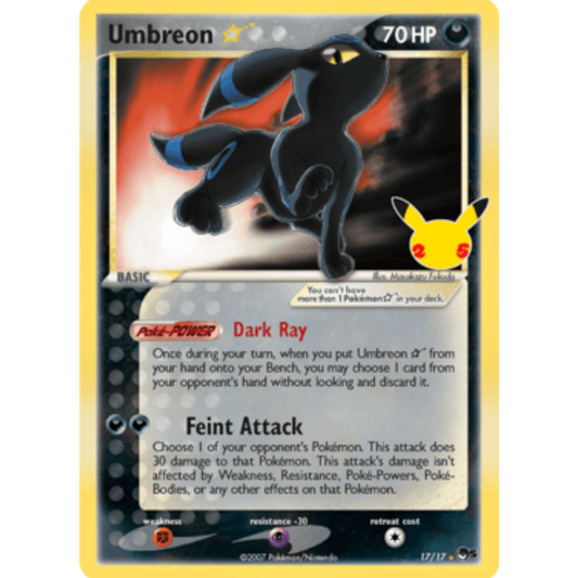 Umbreon Star 017/17  - Holofoil Celebrations Classic Collection - Classic Collection