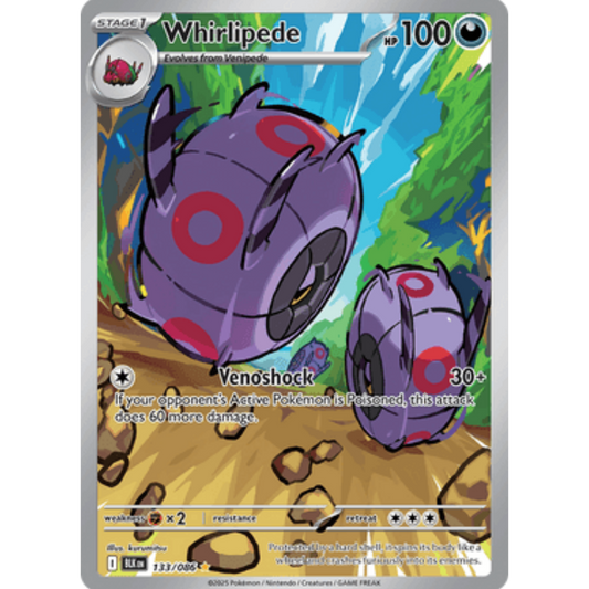 Whirlipede 133/086  - Holofoil SV Black Bolt - Illustration Rare