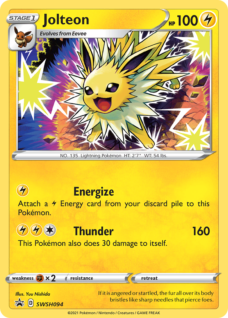 Jolteon SWSH094  - Holofoil SWSH Sword & Shield Promo Cards - Promo