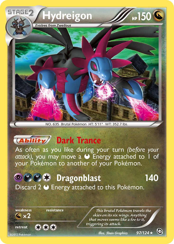 Hydreigon (97)  - Holofoil Dragons Exalted - Holo Rare