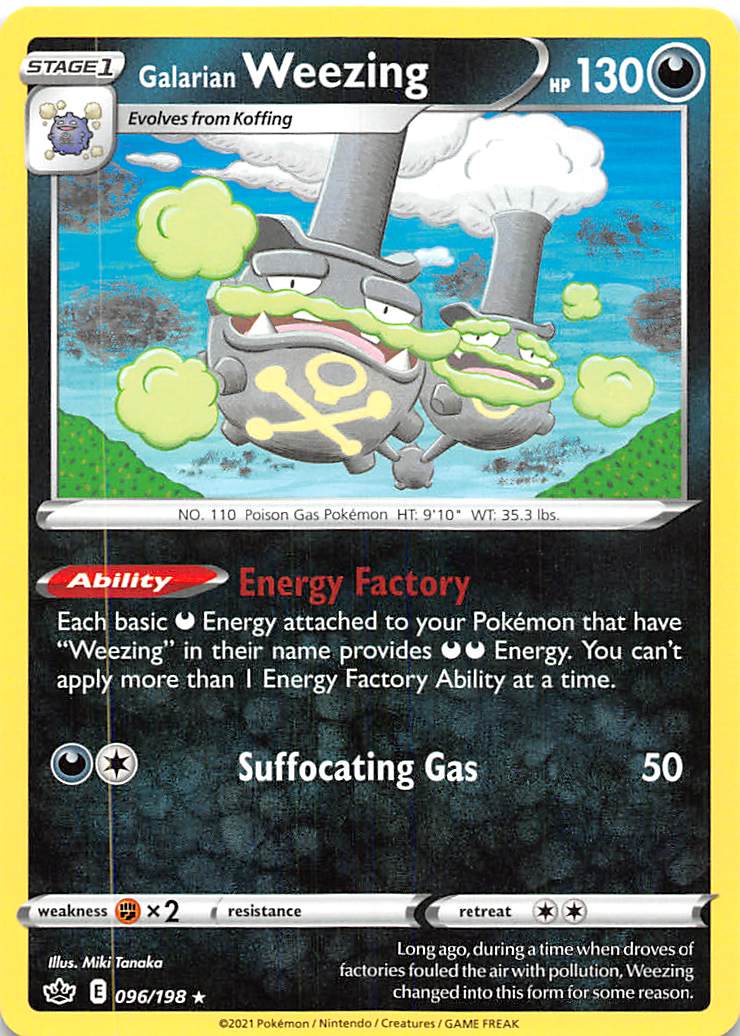 Galarian Weezing 096  SWSH06 Chilling Reign - Rare