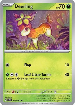 Deerling 016/162  - Reverse Holofoil SV05 Temporal Forces - Common