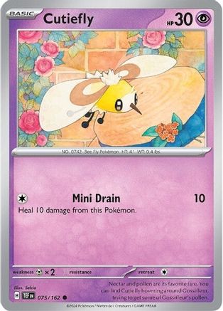 Cutiefly 075/162  - Reverse Holofoil SV05 Temporal Forces - Common
