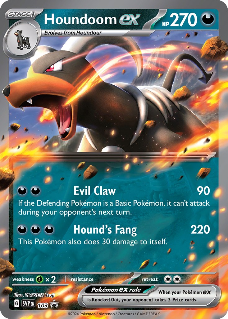 Houndoom ex 103  - Holofoil SV Scarlet & Violet Promo Cards - Promo
