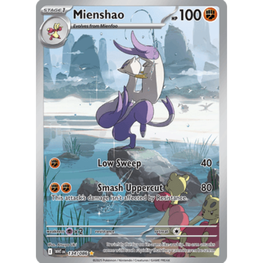 Mienshao 134/086  - Holofoil SV White Flare - Illustration Rare