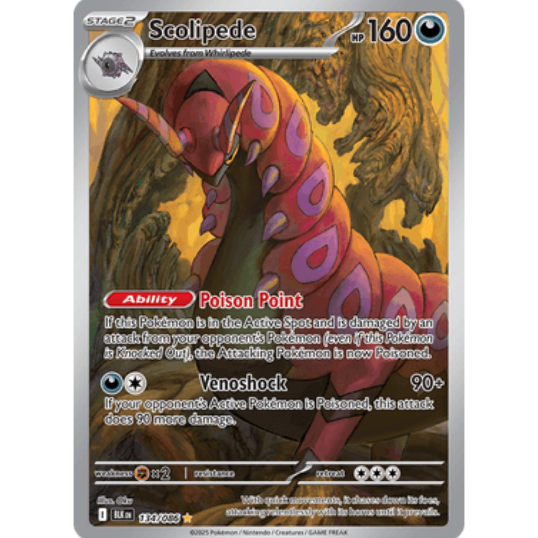 Scolipede 134/086  - Holofoil SV Black Bolt - Illustration Rare