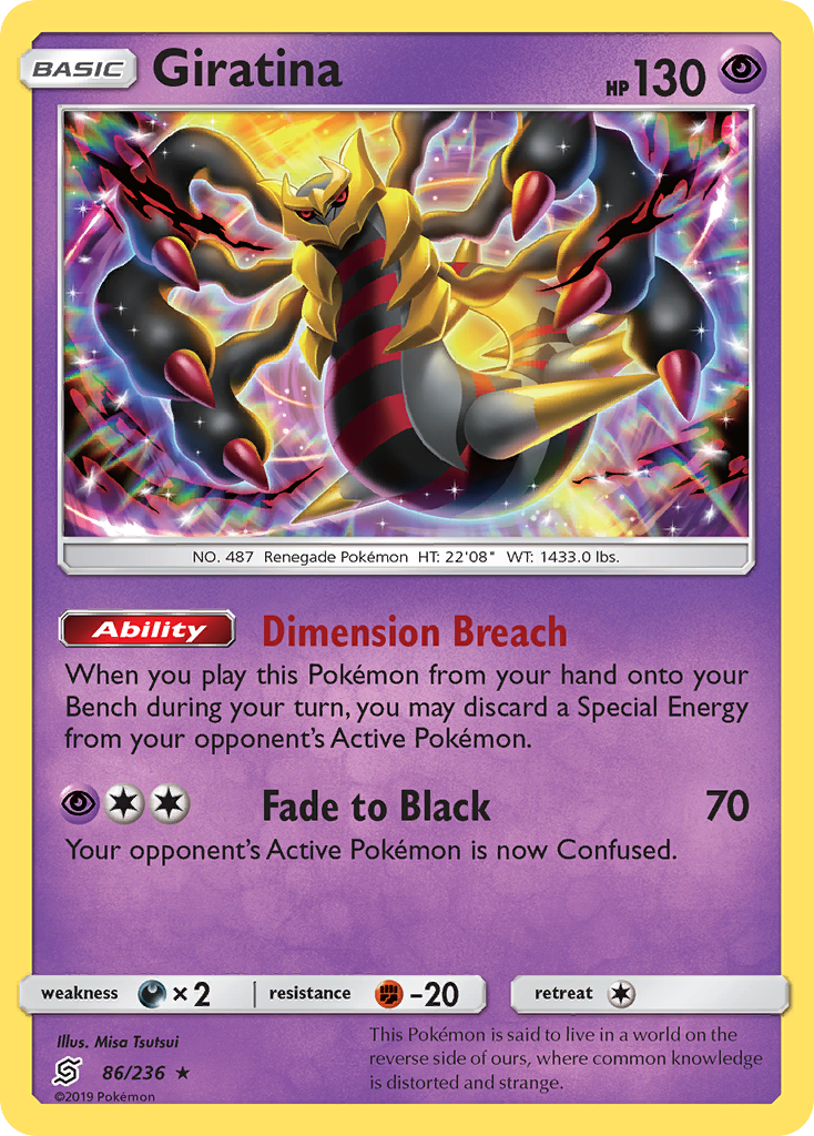 Giratina 086  - Holofoil SM  Unified Minds - Holo Rare