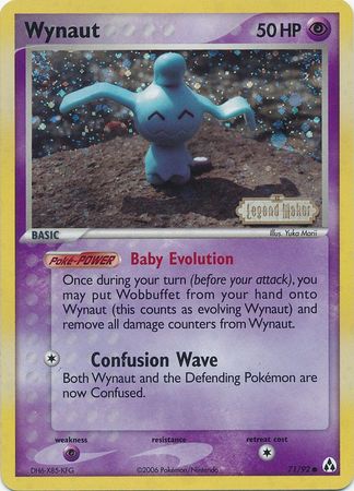 Wynaut 071  - Reverse Holofoil Legend Maker - Common