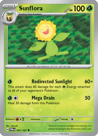 Sunflora 007/167  SV06 Twilight Masquerade - Uncommon
