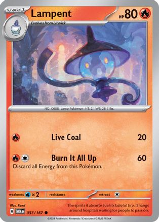 Lampent 037  - Reverse Holofoil SV06 Twilight Masquerade - Common