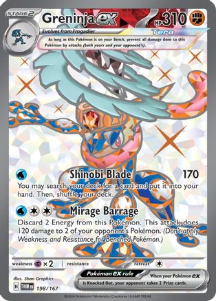 Greninja ex 198/167  - Holofoil SV06 Twilight Masquerade - Ultra Rare