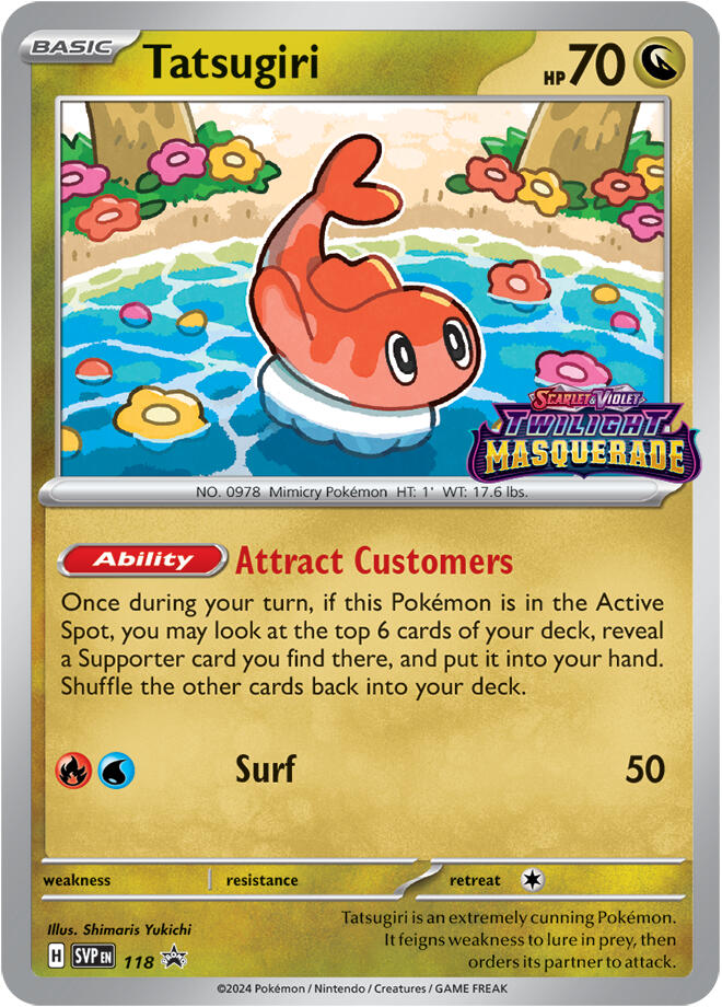 Tatsugiri 118  - Holofoil SV Scarlet & Violet Promo Cards - Promo