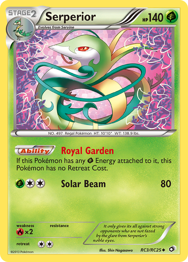 Serperior RC3  - Holofoil Legendary Treasures Radiant Collection - Uncommon