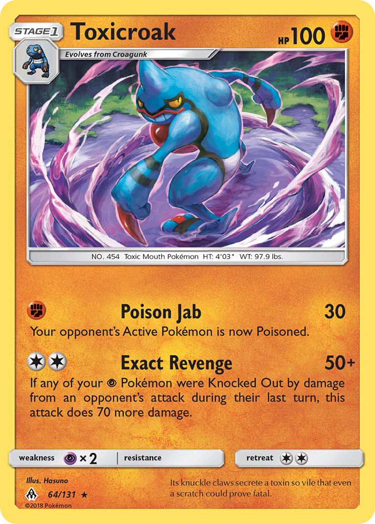 Toxicroak  SM  Forbidden Light - Rare