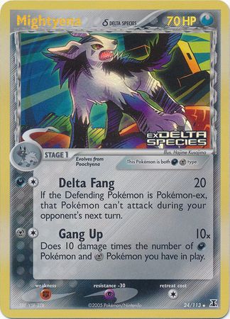 Mightyena (Delta Species) 024  - Reverse Holofoil Delta Species - Rare
