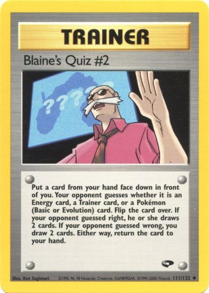 Blaine's Quiz #2 111  - Unlimited Gym Challenge - Uncommon