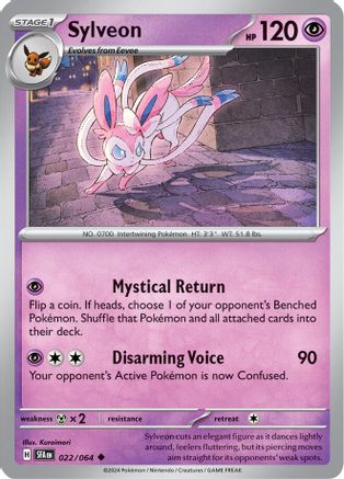 Sylveon 022  - Reverse Holofoil SV Shrouded Fable - Uncommon
