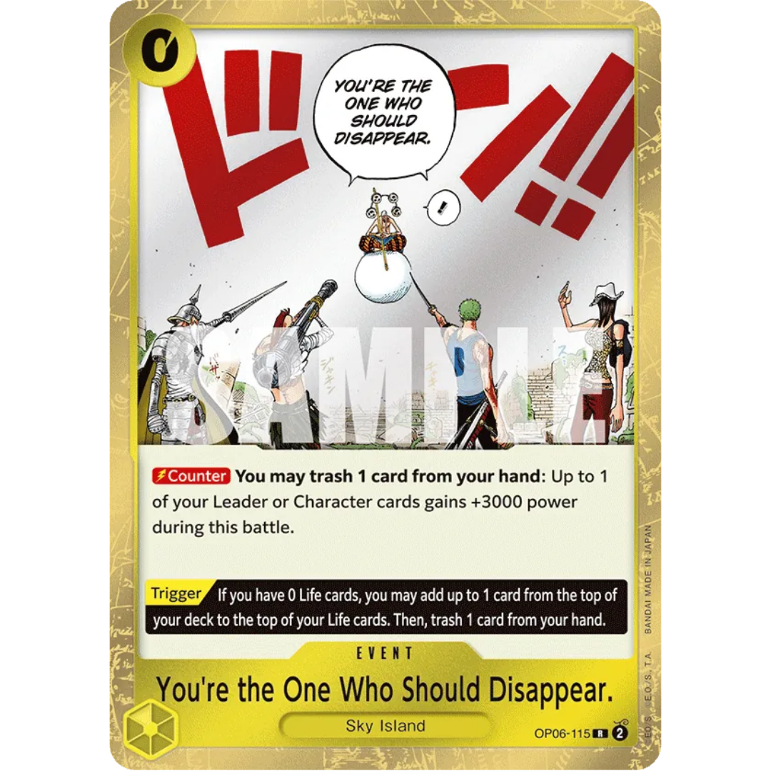 You're the One Who Should Disappear (OP06-115) - Wings of the Captain Foil