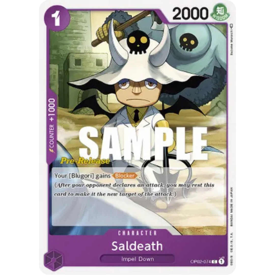 Saldeath (OP02-074) - Paramount War Pre-Release Cards