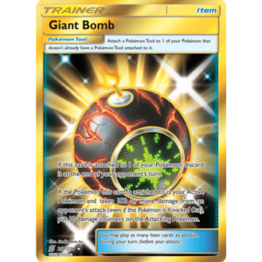 Giant Bomb (Secret) 251  - Holofoil SM  Unified Minds - Secret Rare