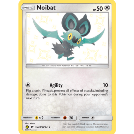 Noibat SV43/SV94  - Holofoil Hidden Fates Shiny Vault - Shiny Holo Rare