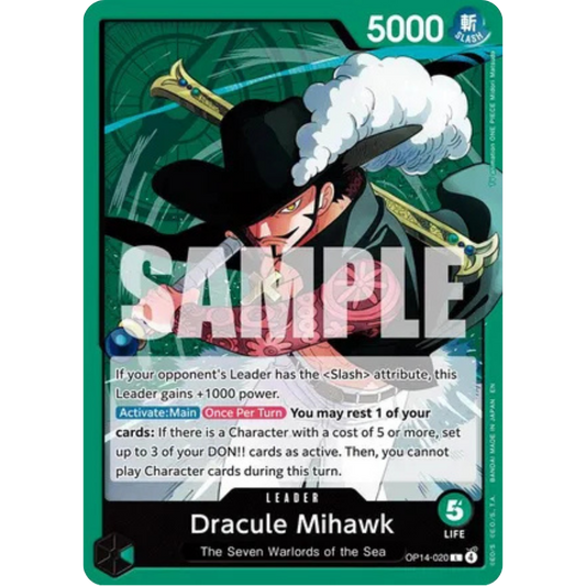 Dracule Mihawk (OP14-020) - The Azure Sea's Seven